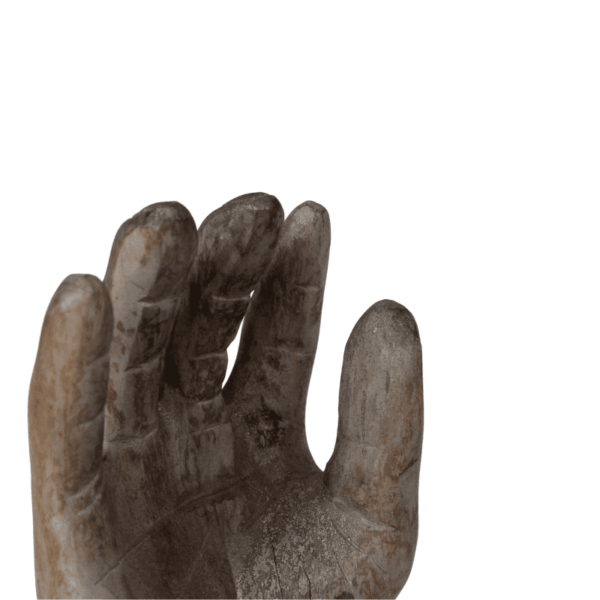 Escultura tallada en Madera de una mano derecha - Imagen 3