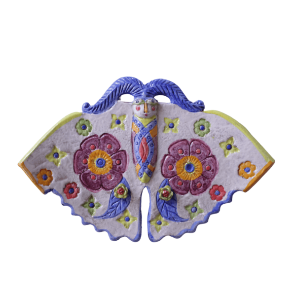 Cerámica mariposa multicolor