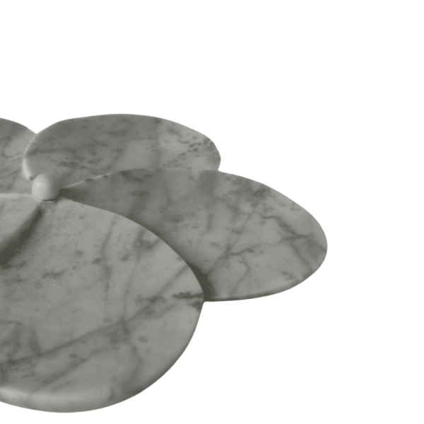 Plato decorativo en forma de flor de mármol - Imagen 3