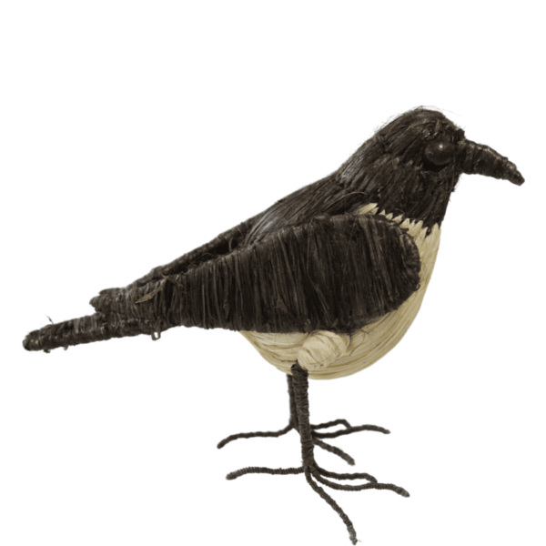 Pajarito marrón oscuro con crema
