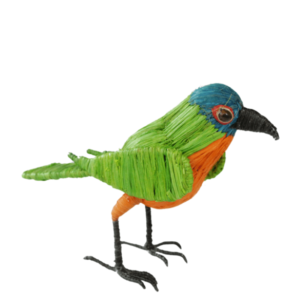 Pajarito verde limón con amarillo
