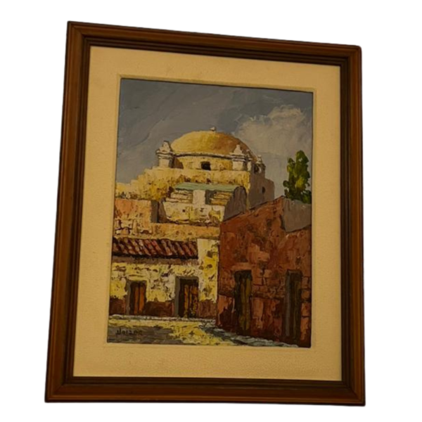 Pintura al óleo del claustro de la compañía de Jesús