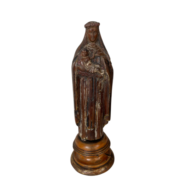 Escultura Iconográfica de Rosa de Lima tallada en Madera