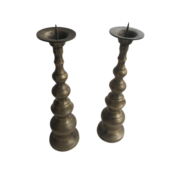 Candelabro vintage de pagoda latón - Imagen 3