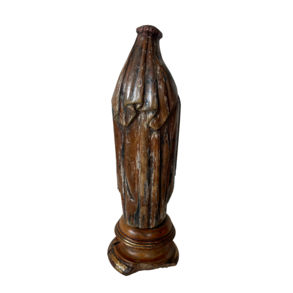 Escultura Iconográfica de Rosa de Lima tallada en Madera - Imagen 3