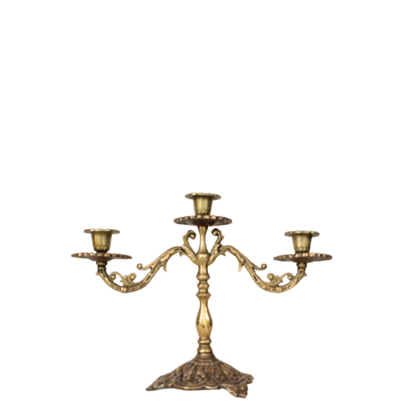 Candelabro de bronce dorado - Imagen 3