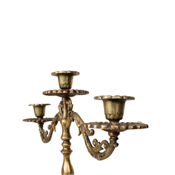 Candelabro de bronce dorado - Imagen 2