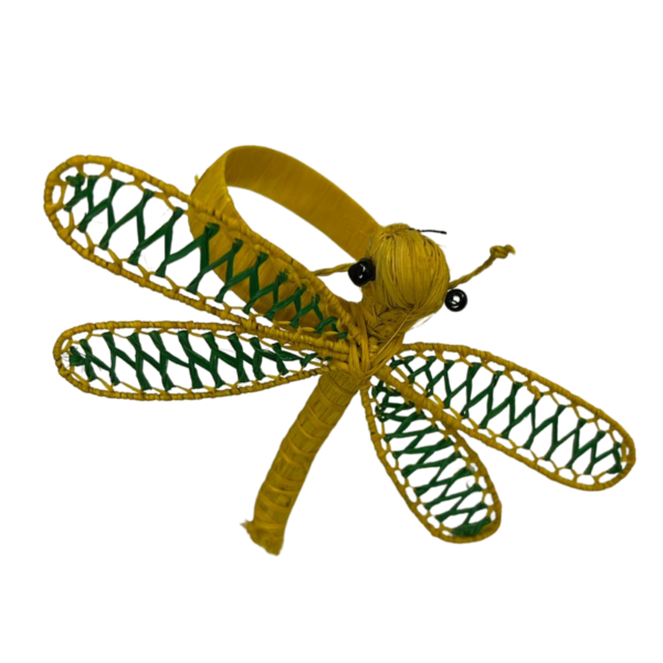 Libelula amarillo con verde claro