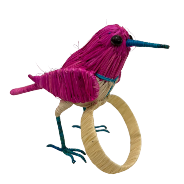 Pajarito fucsia con pecho crema
