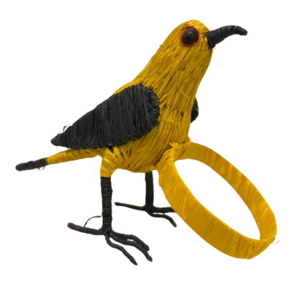 Pajaro amarillo con ala negra